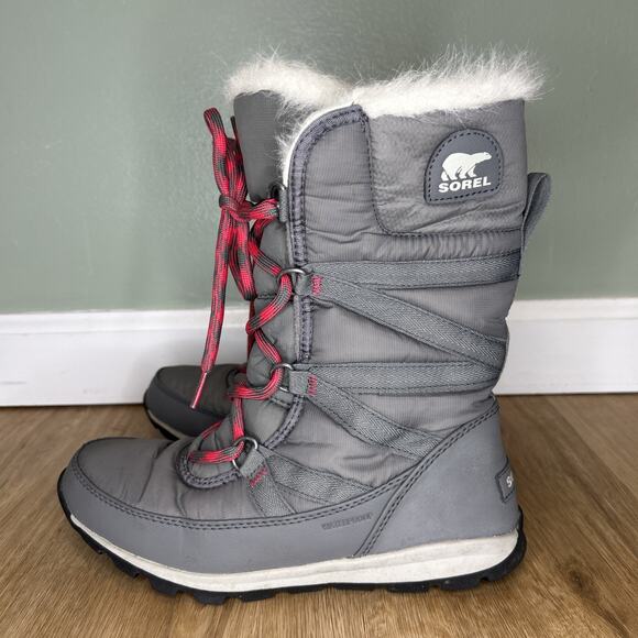 Sorel Women's 7 Boots Whitney Tall Lace Gray Waterproof Insulated Winter Comfy - Picture 3 of 7